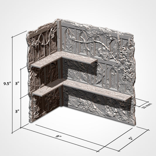 Alien Large Ruin | WTC Foldable Terrain | Grimdark Tabletop Scenery