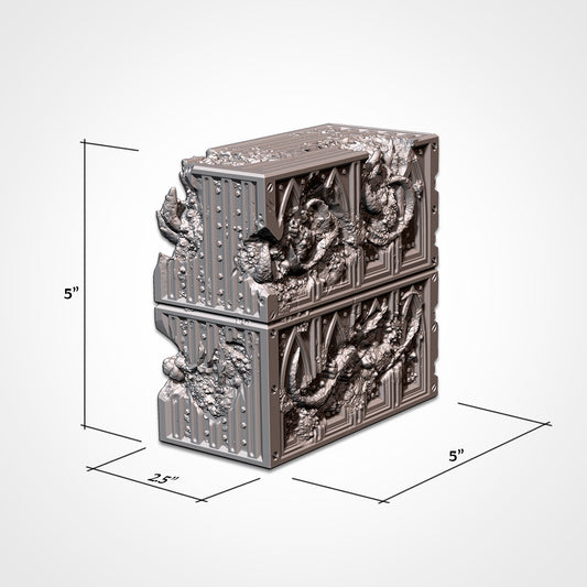 Alien Double Container | WTC Foldable Terrain | Grimdark Tabletop Scenery