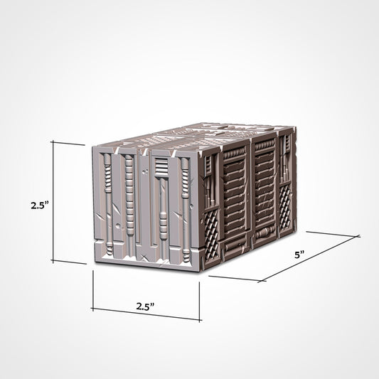 Eastern Single Container | WTC Foldable Terrain | Grimdark Tabletop Scenery