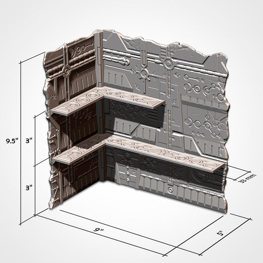 Necro Large Ruin | WTC Foldable Terrain | Grimdark Tabletop Scenery