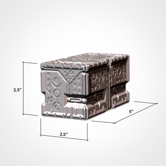 Necro Single Container | WTC Foldable Terrain | Grimdark Tabletop Scenery