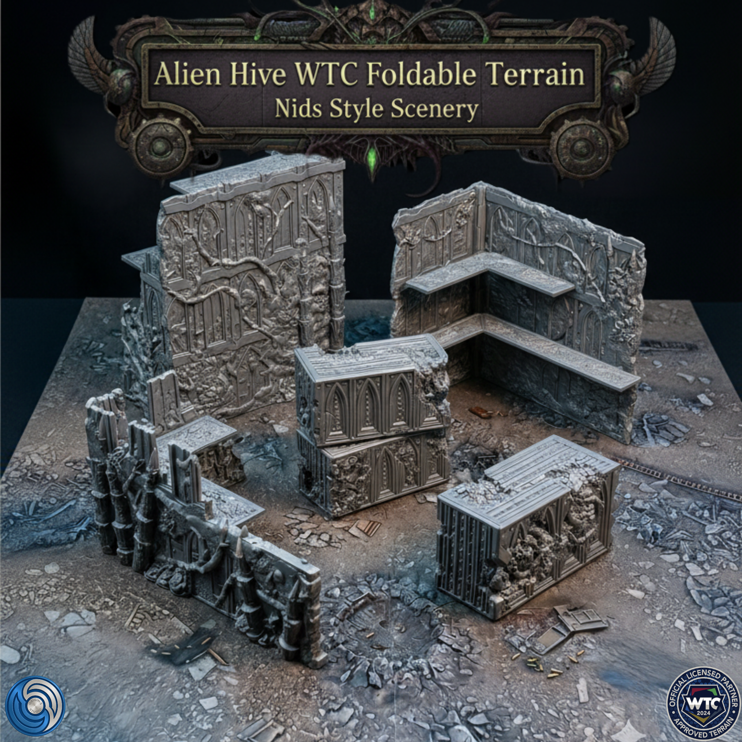 Alien Hive WTC Foldable Terrain - Nids Style Scenery