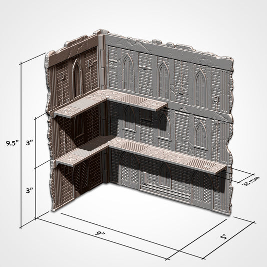 Cathedral Large Ruin | WTC Foldable Terrain | Grimdark Tabletop Scenery