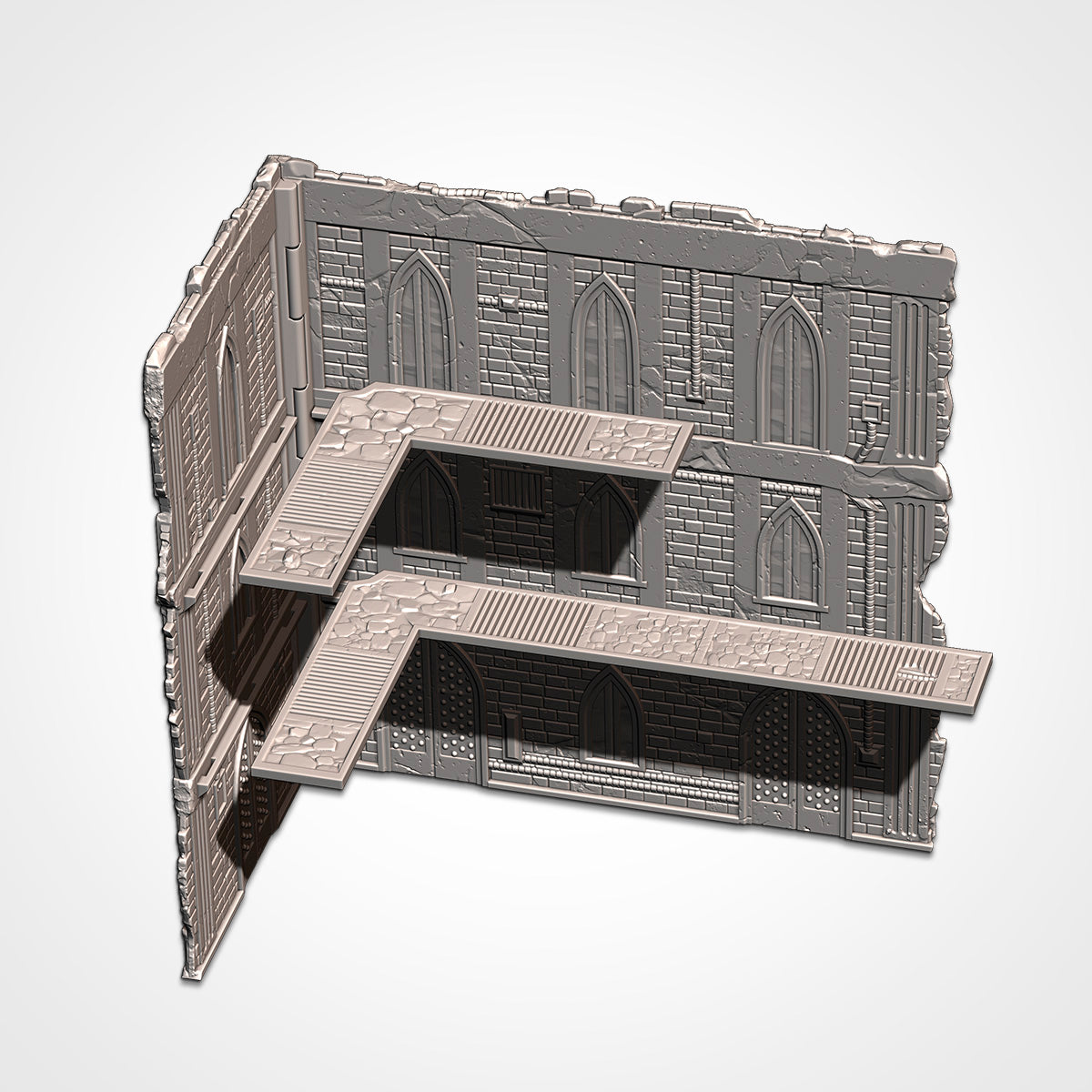 Cathedral Large Ruin | WTC Foldable Terrain | Grimdark Tabletop Scenery