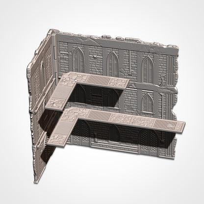 Cathedral Large Ruin | WTC Foldable Terrain | Grimdark Tabletop Scenery