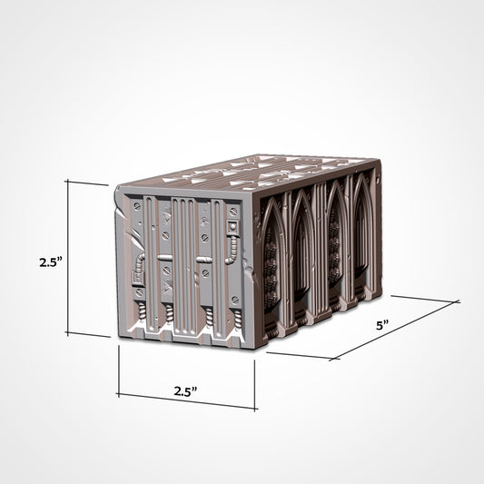 Cathedral Single Container | WTC Foldable Terrain | Grimdark Tabletop Scenery