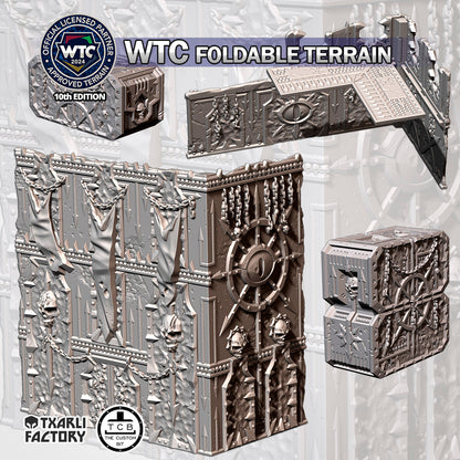 Corrupted Large Ruin | WTC Foldable Terrain | Grimdark Tabletop Scenery