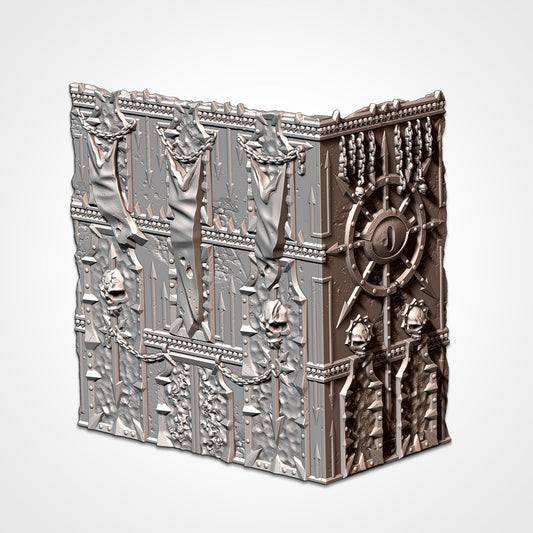 Corrupted Large Ruin | WTC Foldable Terrain | Grimdark Tabletop Scenery