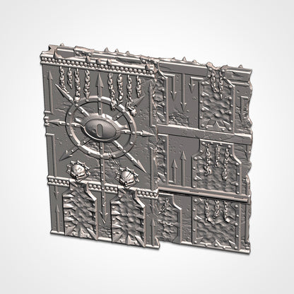 Corrupted Large Ruin | WTC Foldable Terrain | Grimdark Tabletop Scenery