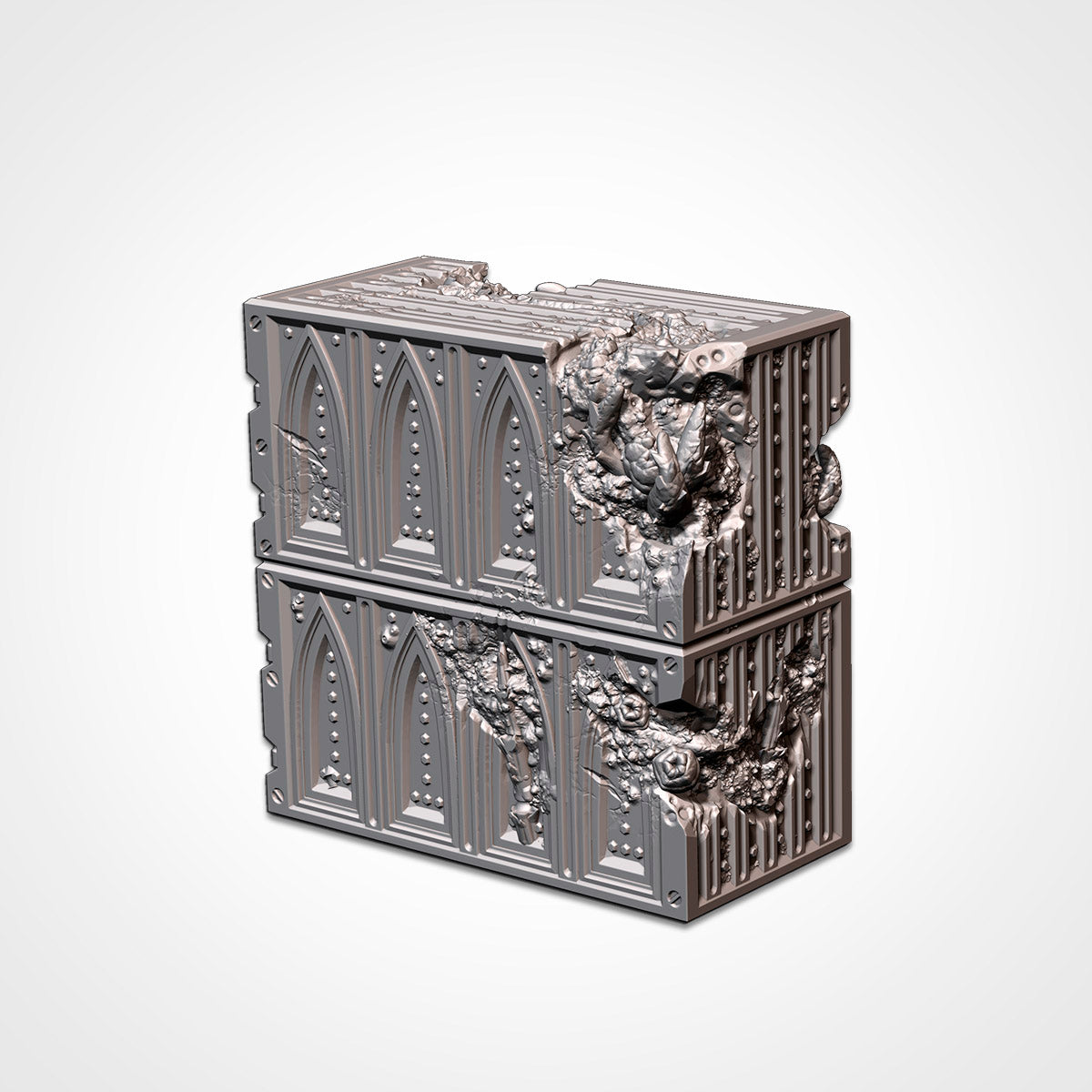Alien Double Container | WTC Foldable Terrain | Grimdark Tabletop Scenery
