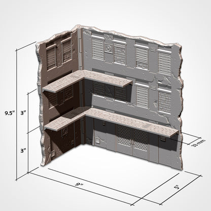 Eastern Bloc Large Ruin | WTC Foldable Terrain | Grimdark Tabletop Scenery
