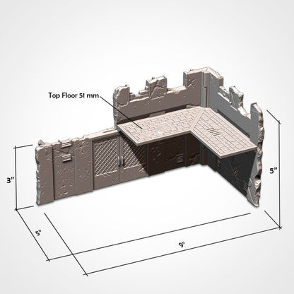 Eastern Bloc Small Ruin | WTC Foldable Terrain | Grimdark Tabletop Scenery