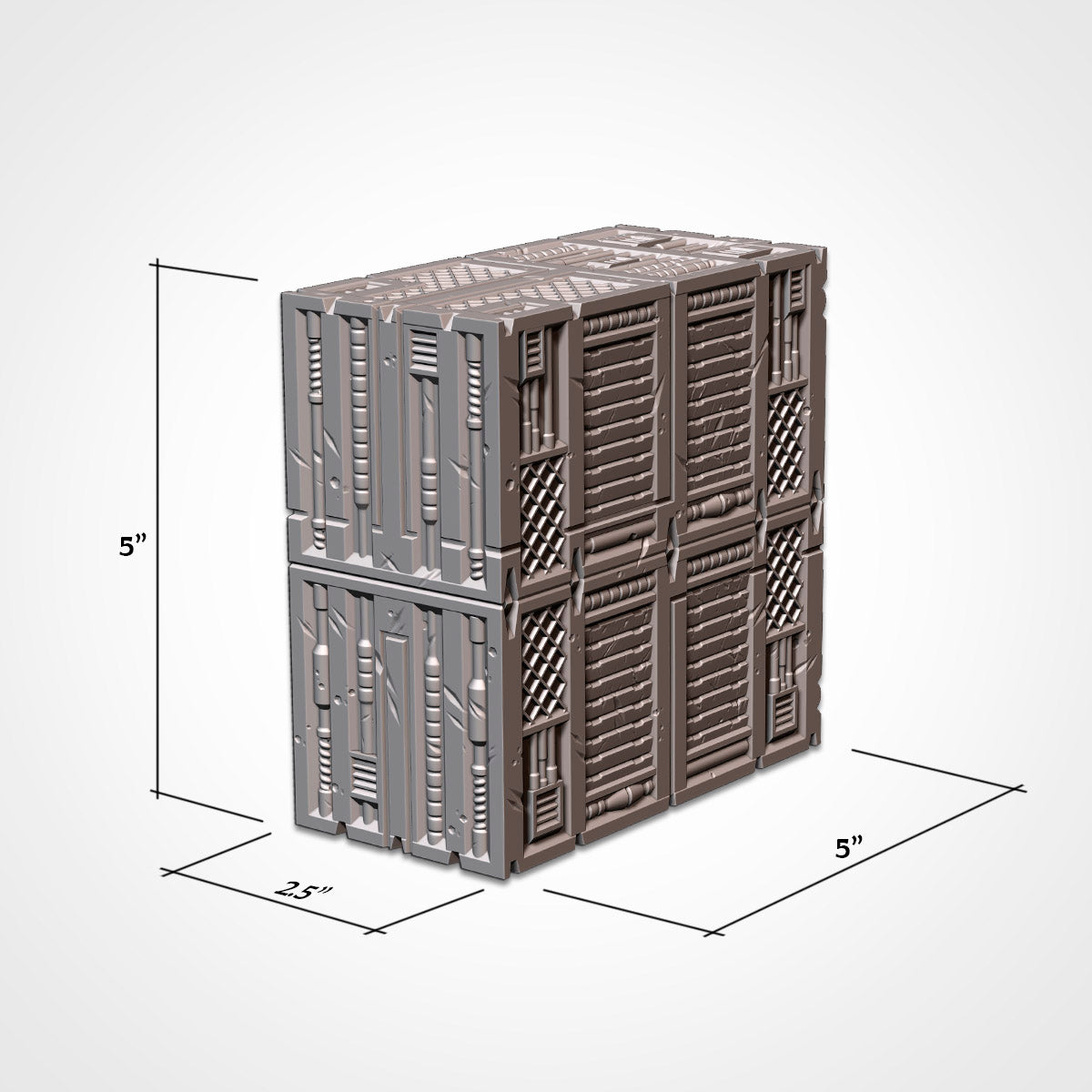 Eastern Bloc Double Container | WTC Foldable Terrain | Grimdark Tabletop Scenery