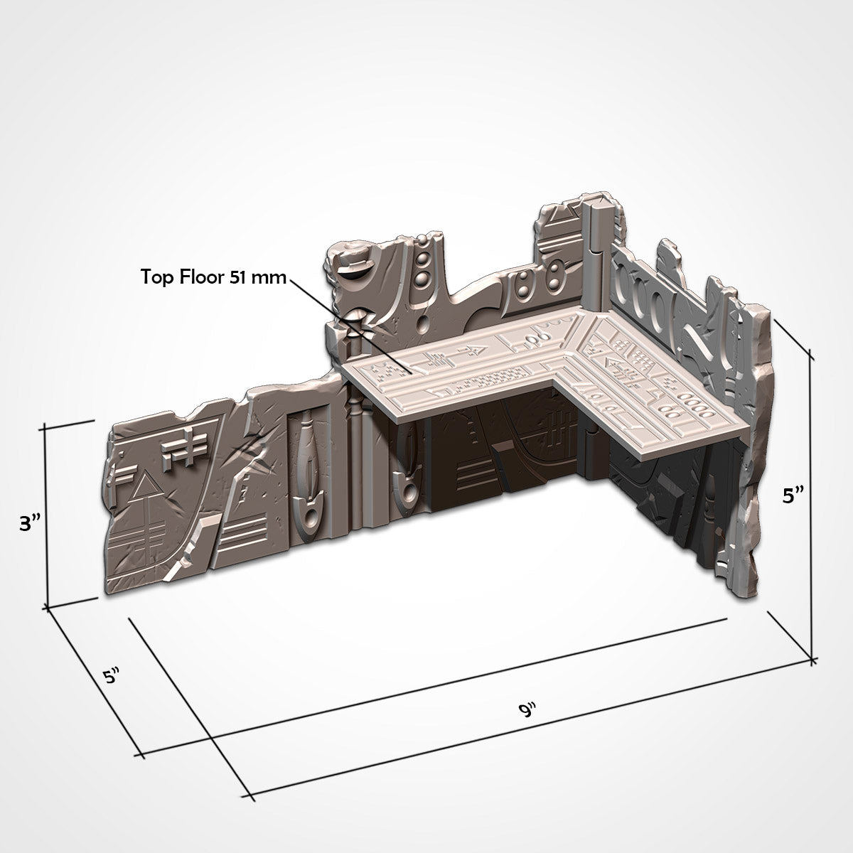 Ancient Small Ruin | WTC Foldable Terrain | Grimdark Tabletop Scenery