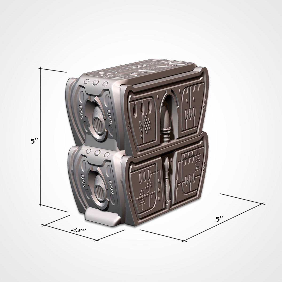 Ancient Double Container | WTC Foldable Terrain | Grimdark Tabletop Scenery