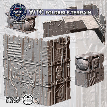 Orcs Large Ruin | WTC Foldable Terrain | Grimdark Tabletop Scenery