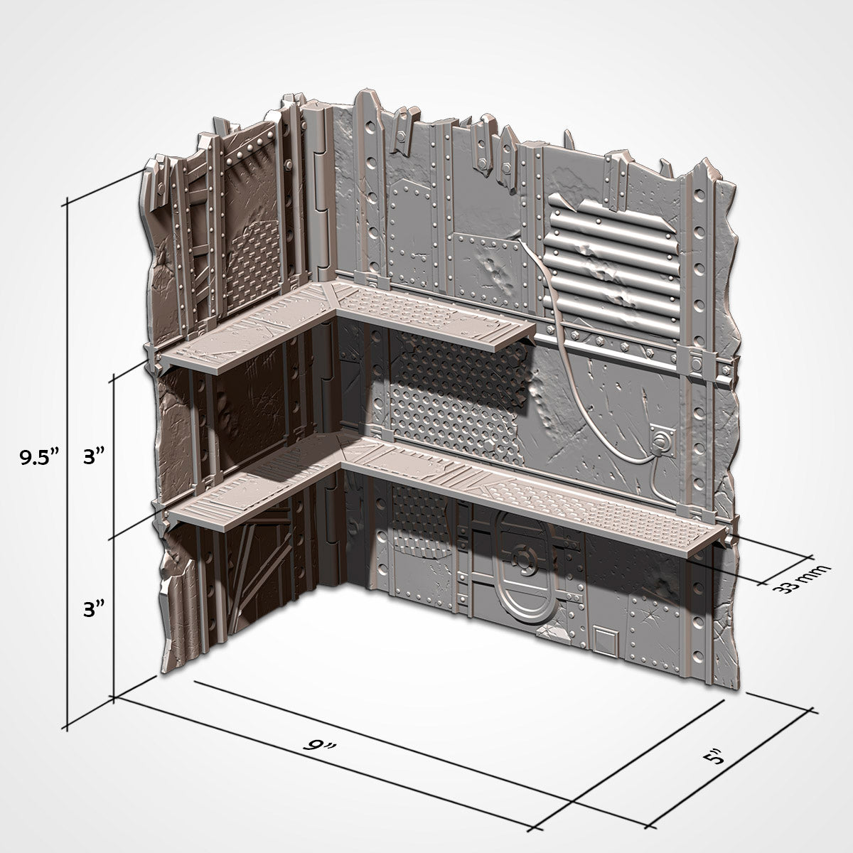 Orcs Large Ruin | WTC Foldable Terrain | Grimdark Tabletop Scenery