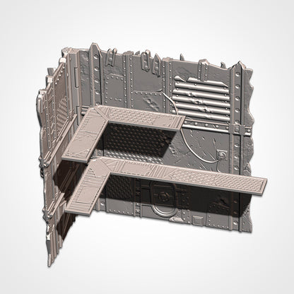 Orcs Large Ruin | WTC Foldable Terrain | Grimdark Tabletop Scenery