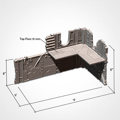 Orcs Small Ruin | WTC Foldable Terrain | Grimdark Tabletop Scenery