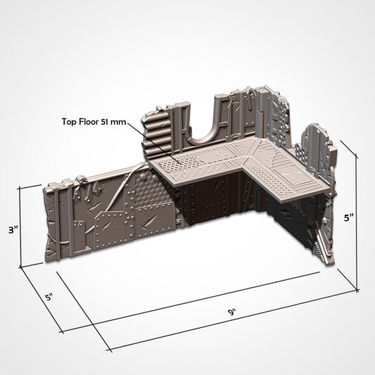 Orcs Small Ruin | WTC Foldable Terrain | Grimdark Tabletop Scenery