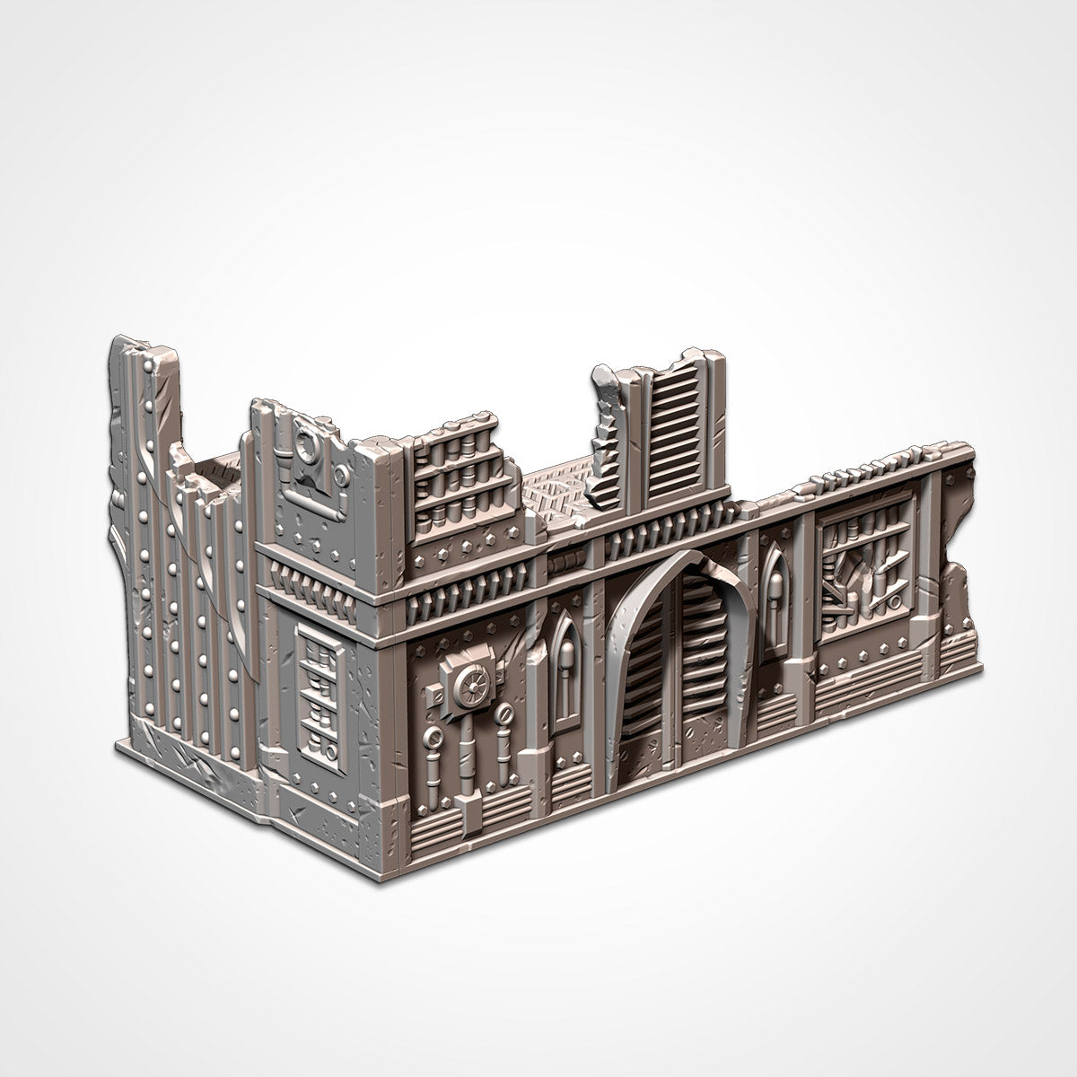 Industrial Small Ruin | WTC Foldable Terrain | Grimdark Tabletop Scenery