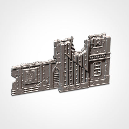 Industrial Small Ruin | WTC Foldable Terrain | Grimdark Tabletop Scenery