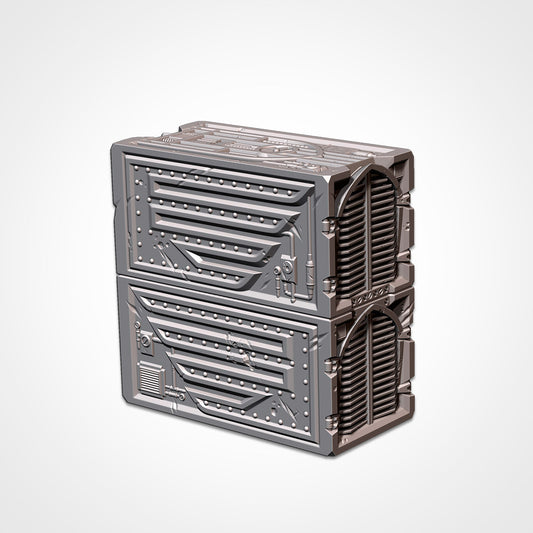Industrial Double Container | WTC Foldable Terrain | Grimdark Tabletop Scenery
