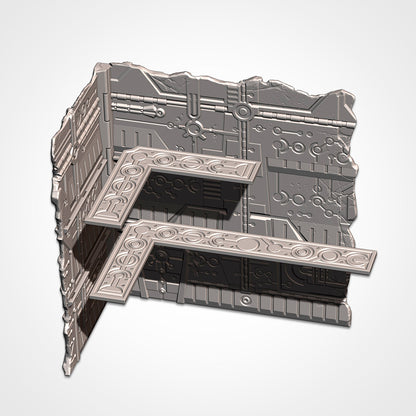 Necro Large Ruin | WTC Foldable Terrain | Grimdark Tabletop Scenery