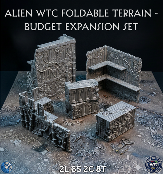 Alien WTC foldable terrain budget expansion set on a dark background