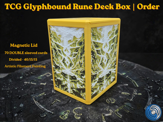 3D Printed Magnetic TCG Deck Box compatible with Pokémon TCG, Riftbound, Yu-Gi-Oh!, MTG Draft, One Piece TCG, Disney Lorcana | HueForge Art Panel | 70 Double Sleeved Cards | Premium Card Vault | UK Made | Gift for TCG Player