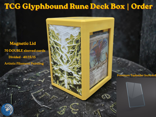 3D Printed Magnetic TCG Deck Box compatible with Pokémon TCG, Riftbound, Yu-Gi-Oh!, MTG Draft, One Piece TCG, Disney Lorcana | HueForge Art Panel | 70 Double Sleeved Cards | Premium Card Vault | UK Made | Gift for TCG Player