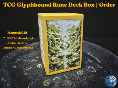 3D Printed Magnetic TCG Deck Box compatible with Pokémon TCG, Riftbound, Yu-Gi-Oh!, MTG Draft, One Piece TCG, Disney Lorcana | HueForge Art Panel | 70 Double Sleeved Cards | Premium Card Vault | UK Made | Gift for TCG Player