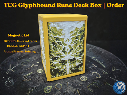 3D Printed Magnetic TCG Deck Box compatible with Pokémon TCG, Riftbound, Yu-Gi-Oh!, MTG Draft, One Piece TCG, Disney Lorcana | HueForge Art Panel | 70 Double Sleeved Cards | Premium Card Vault | UK Made | Gift for TCG Player